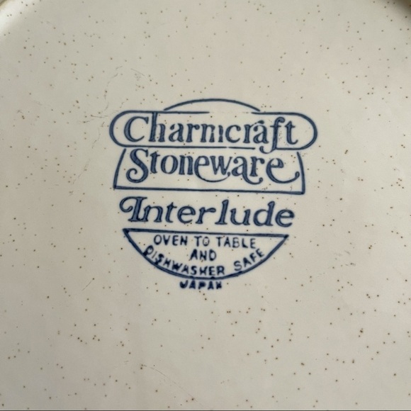 Charmcraft Interlude Stoneware Dinner Plate 10.5" Floral Japan Set Of 3 - Picture 9 of 11